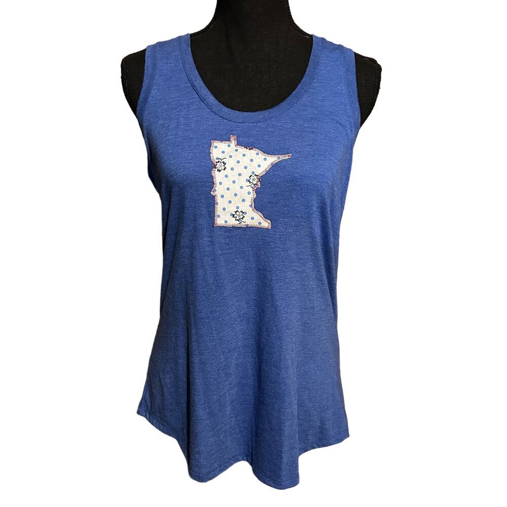 NWT District Made Blue MN Minnesota Tank Top Women's M Medium